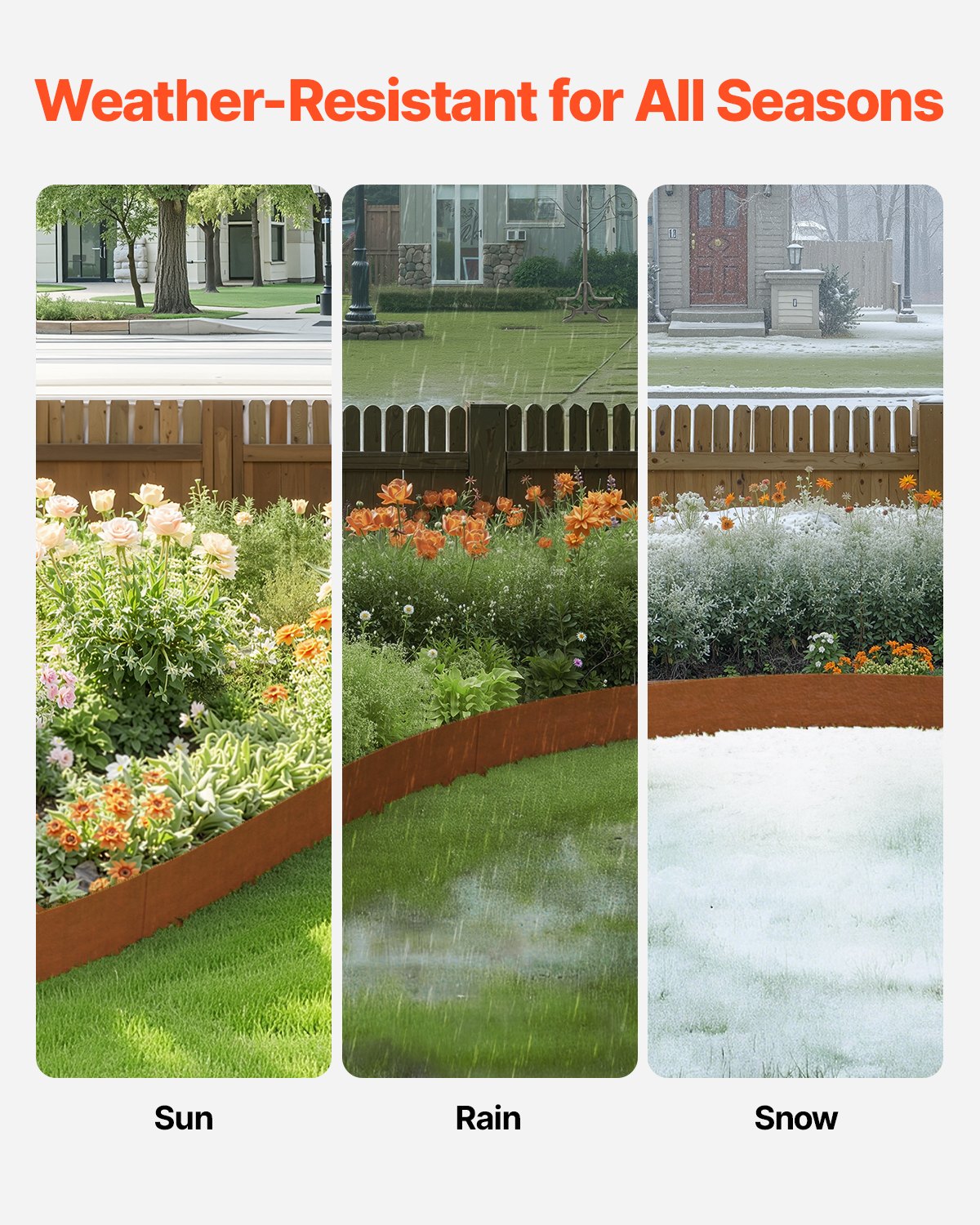 Steel Landscape Edging 10-Pack 40 x 4.5 Inch Weather Resistant for Garden Lawn