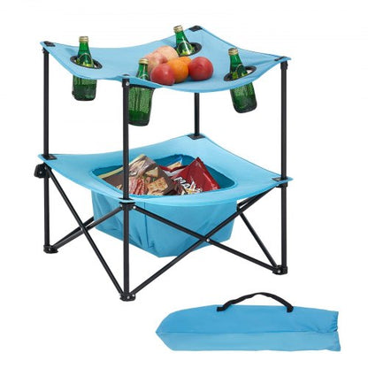 Foldable and portable camping table Oxford outdoor square table 4 cup holders | EU