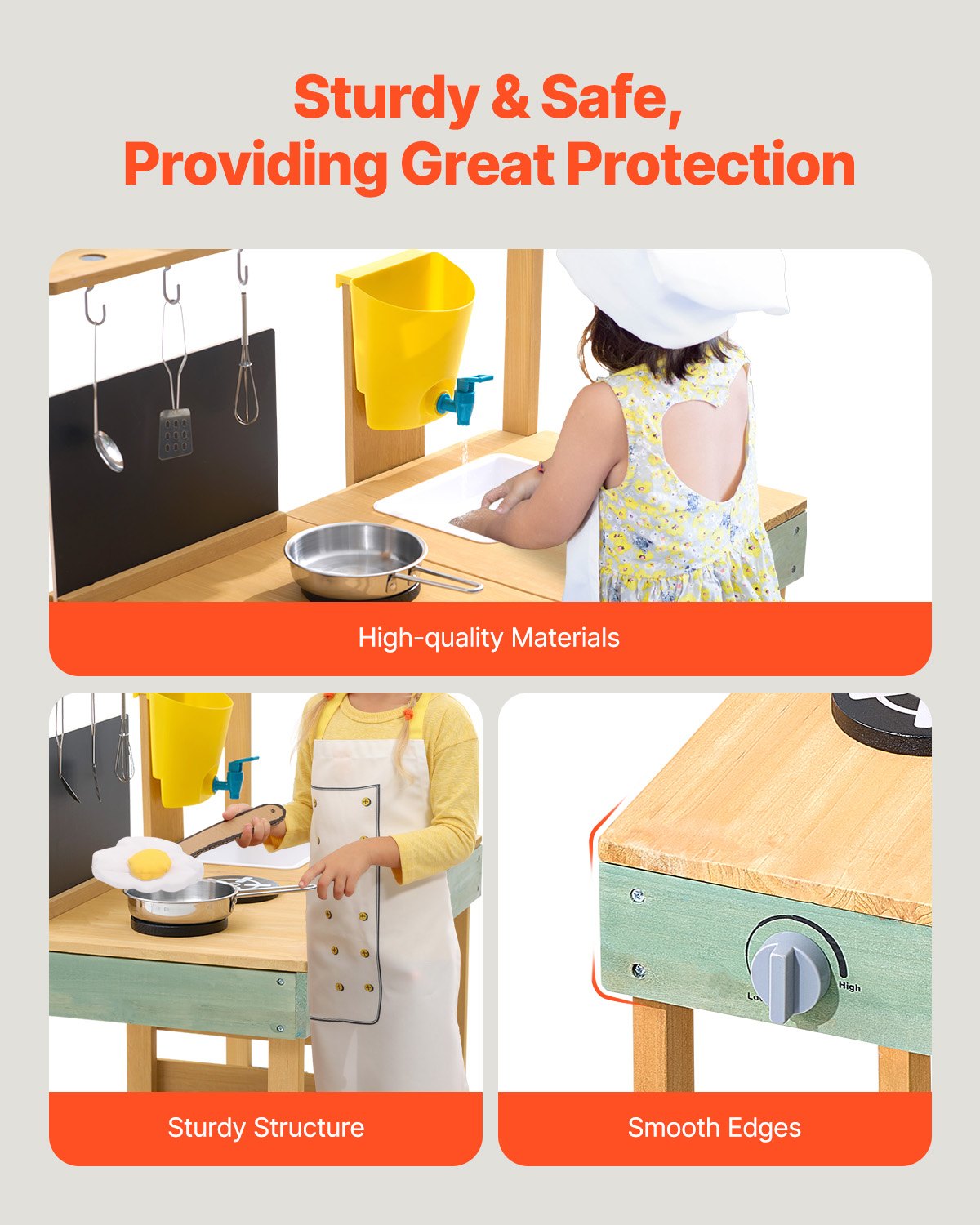 Trä Lerkök Utomhusleksak Lek Köksset för barn låtsaslekset