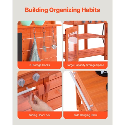 Trä Lerkök Utomhusleksak Lekkök Set för Barn Låtsaslekset |  EU