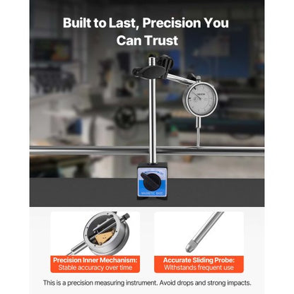 Mätklocka, 0,03 mm noggrannhet, 0–25,4 mm mätområde, lättläst stor urtavla, professionell för mätning av innerdiameter, detektering av kast, planhetsinspektion |  EU