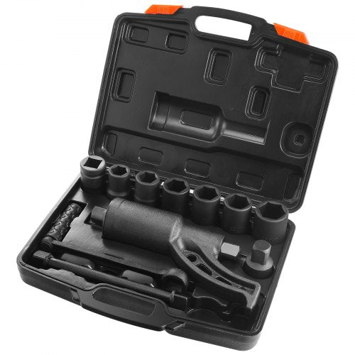 Torque Multiplier, 1 Inch Drive Lug Nut Wrench/Multiplier Heavy Duty Torque Multiplier Wrench Set, 1:58 4800N.m Lug Nut Remover, Includes 8 Sockets (24-38mm) and Storage Case