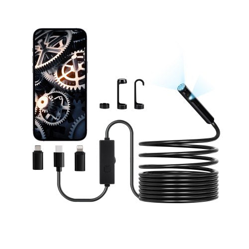 Dual Lens Borescope Endoskopkamera für Android IOS &amp; 5m Snake Cable | EU