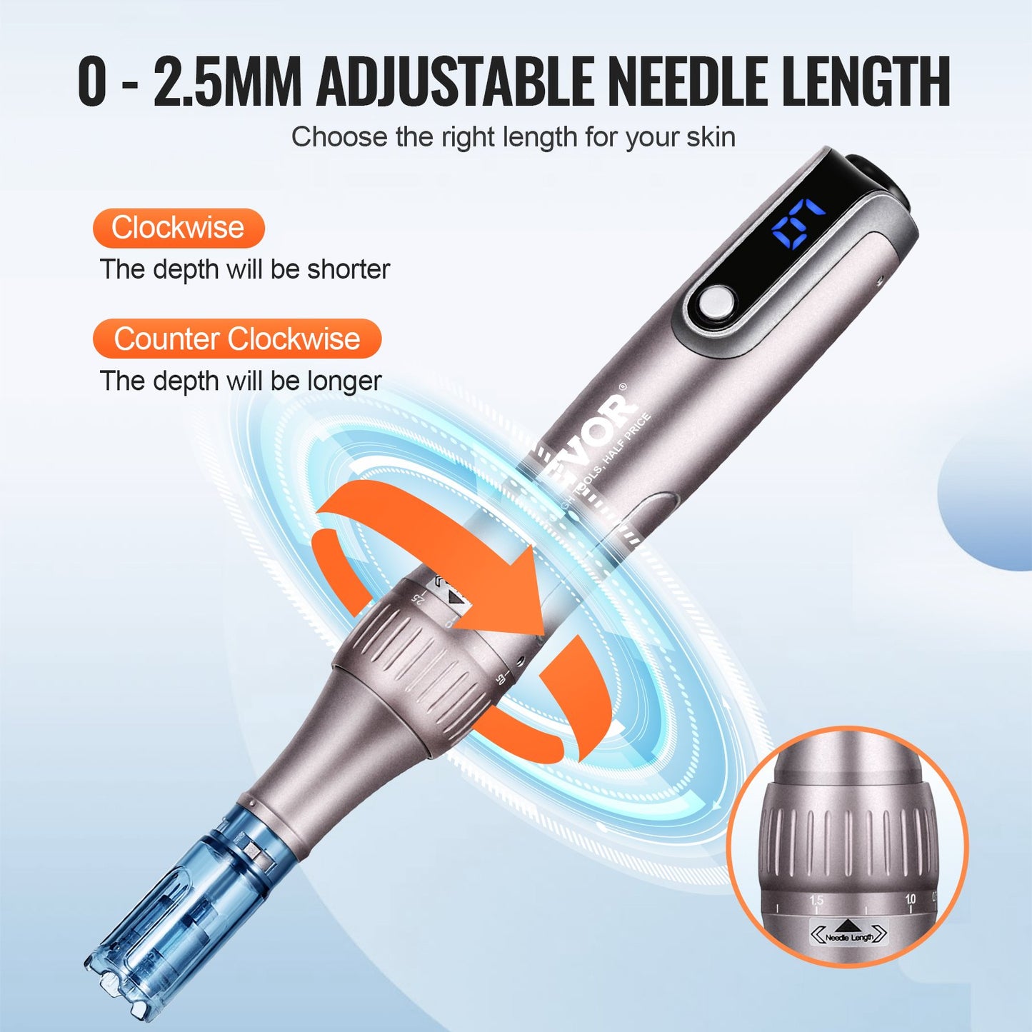 M8S Professional Microneedling Pen 6-Speed Electric Beauty Pen 12 nålar