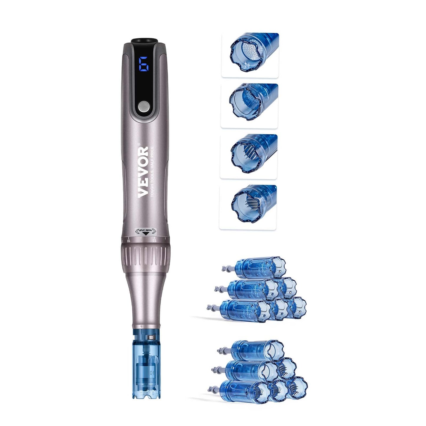 M8S Professional Microneedling Pen 6-Speed Electric Beauty Pen 12 nålar