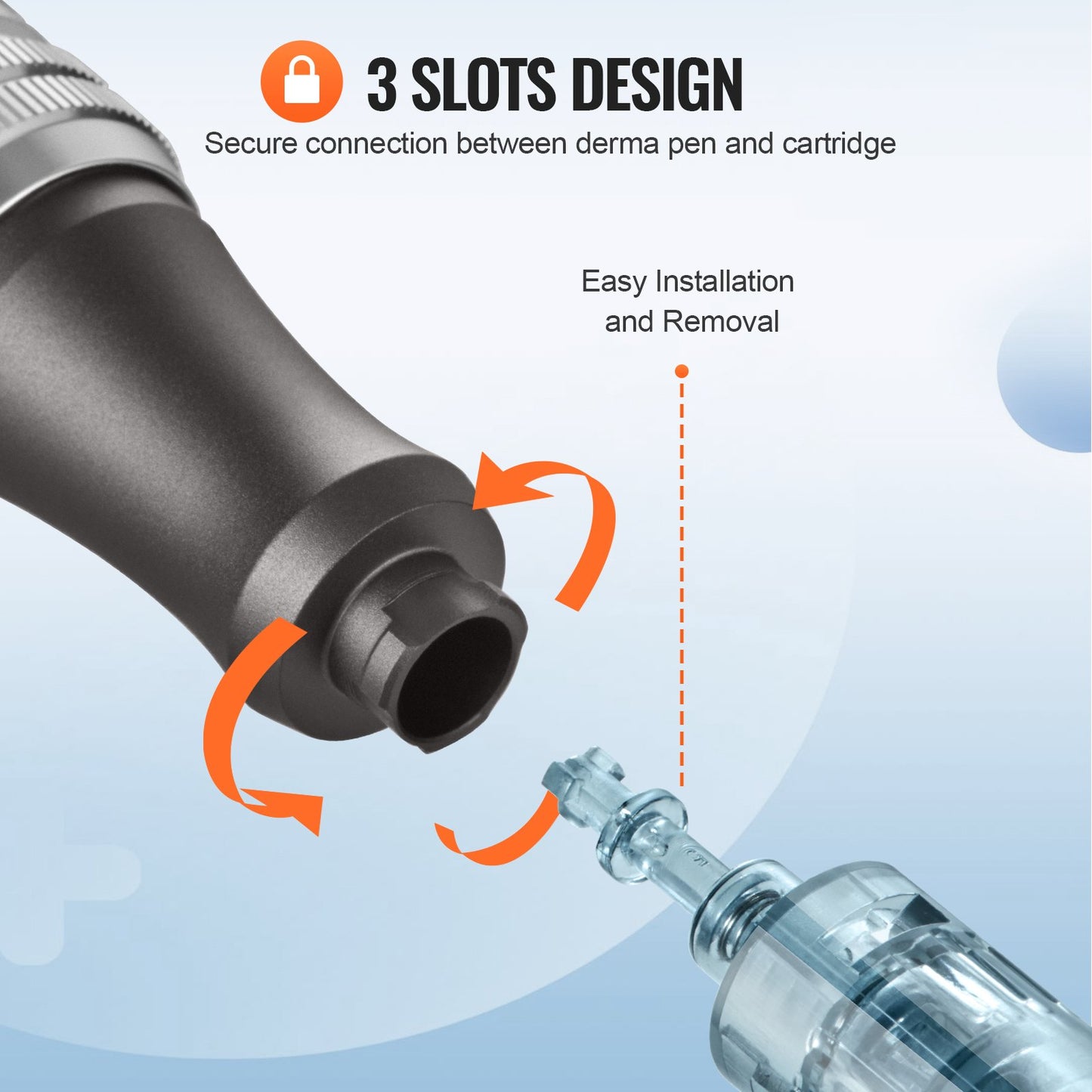 Professional Microneedling Pen 6-Speed Electric Beauty Pen med 6 nålar