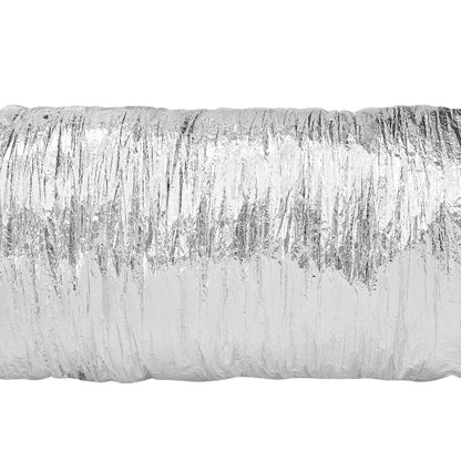 Ventilationsslang för torktumlare, 152,4 MM isolerad flexibel kanal 7,62 M lång med 2 kanalklämmor, kraftigt trelagersskydd för VVS Uppvärmning Kylning Ventilation och utblås, R-4,2 Flammotståndsvärde