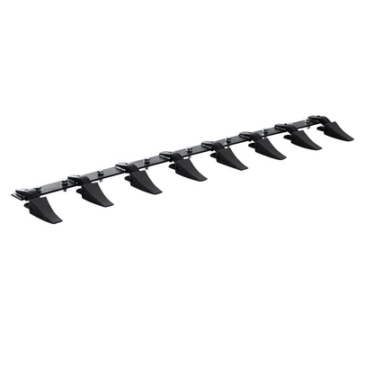 Schaufelzahnstange, 66 Zoll, Hochleistungs-Traktorschaufel, 8-Zahn-Schiene für Lader, Traktor, Kompaktlader, 4560 lbs Tragfähigkeit, Anschraubdesign, für effizientes Erdgraben und Schaufelschutz