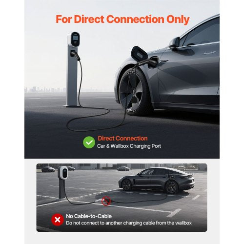 EV-laddningsförlängningskabel, 32Amp 10 m Max 22 kW förlängningssladd kompatibel med alla typ 2 elfordonsladdare, 3-fas AC 480V 50Hz IP65 kraftig billaddningskabel med bärväska |  EU