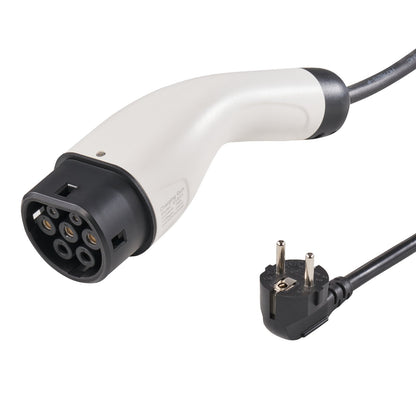 Bärbar elbilsladdare typ 2, 16A 3,7 kW, elbilsladdare med 28 fot laddkabel CEE 7/7-kontakt, IEC 62196 Home EV-laddstation med förvaringsväska Laddkabelkrok, IP66