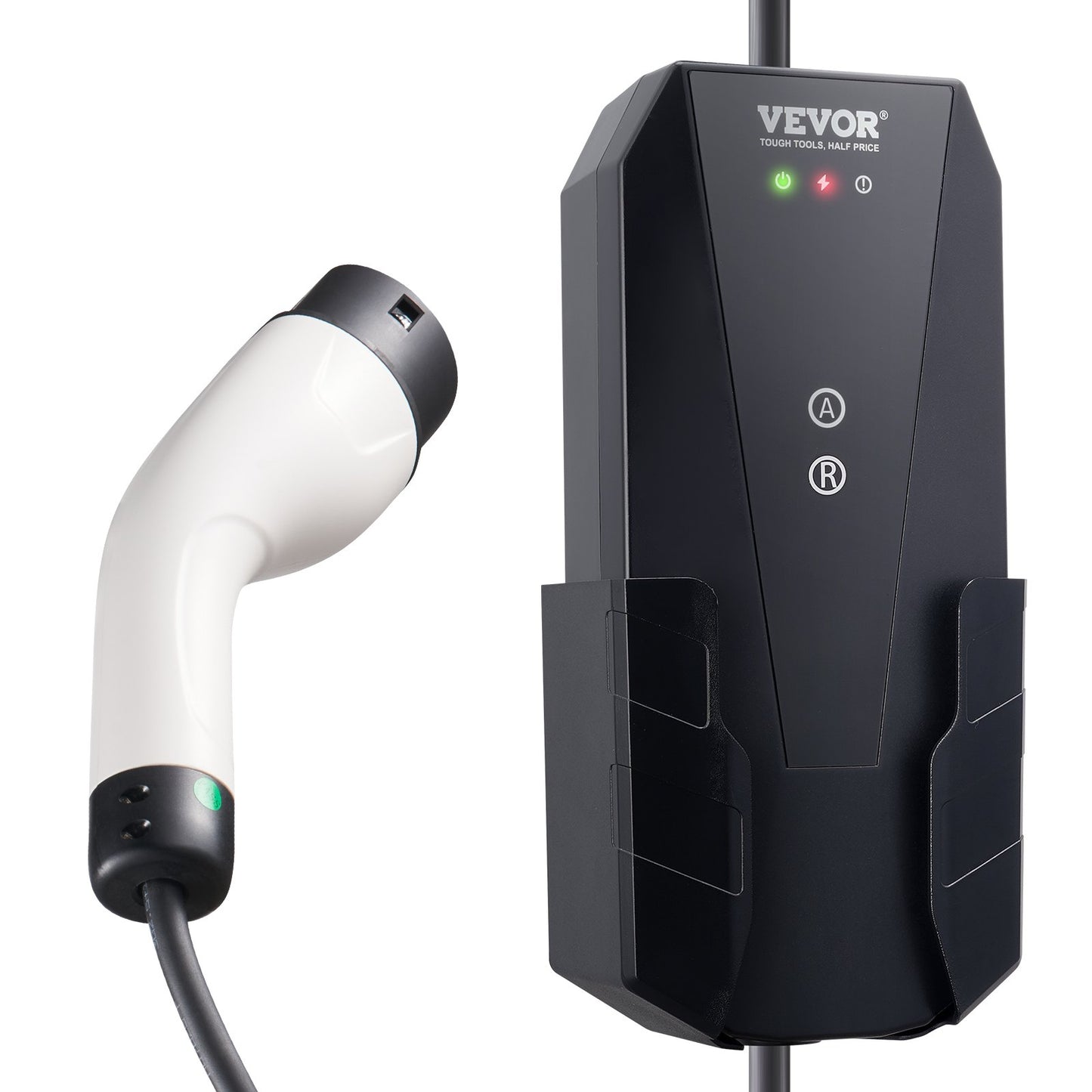 Bärbar elbilsladdare typ 2, 16A 3,7 kW, elbilsladdare med 28 fot laddkabel CEE 7/7-kontakt, IEC 62196 Home EV-laddstation med förvaringsväska Laddkabelkrok, IP66