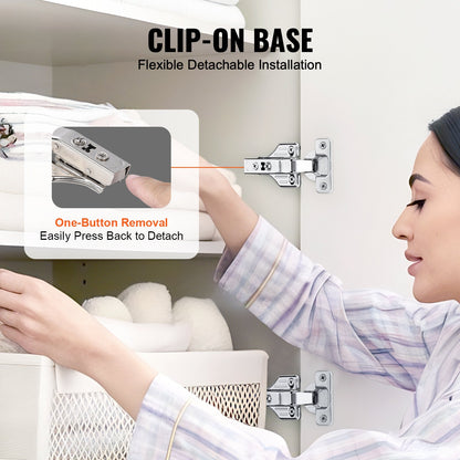 Cabinet Door Hinges 40-Pack Full Overlay Soft Close for Framed/Frameless