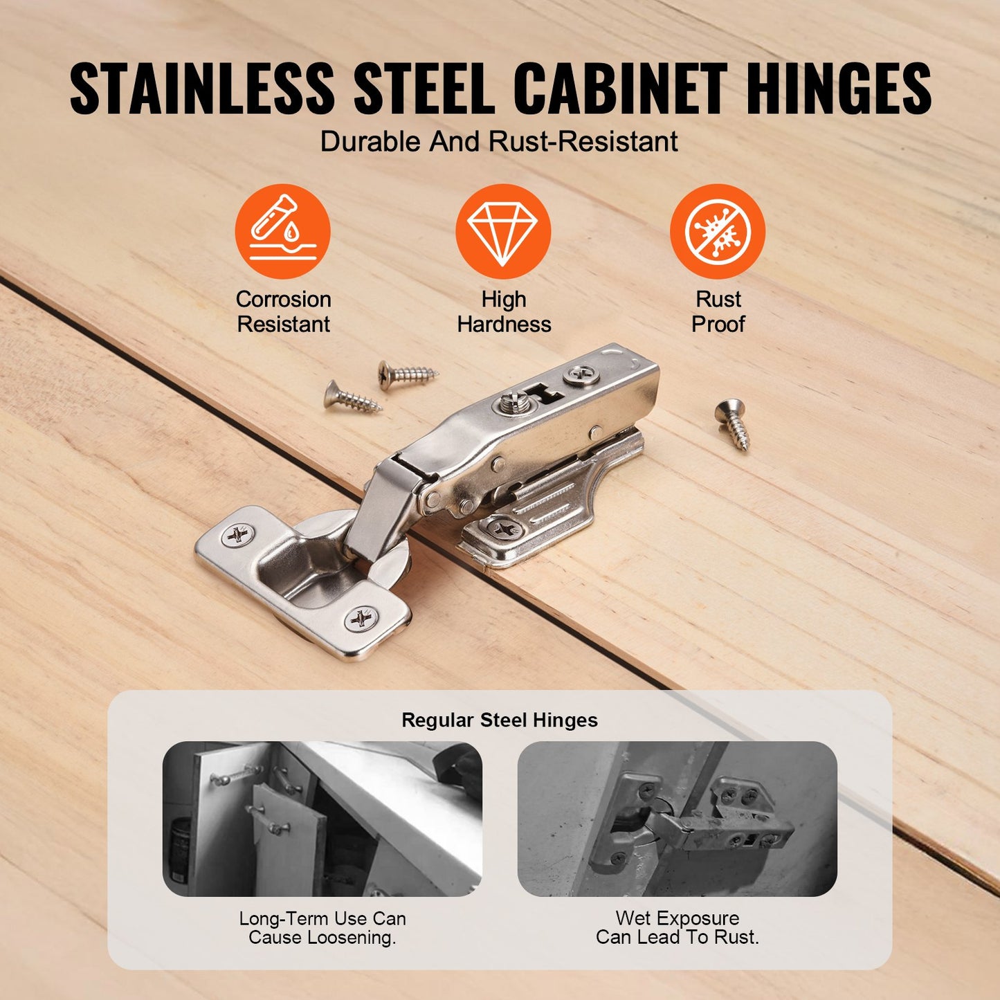 Cabinet Door Hinges 40-Pack Full Overlay Soft Close for Framed/Frameless