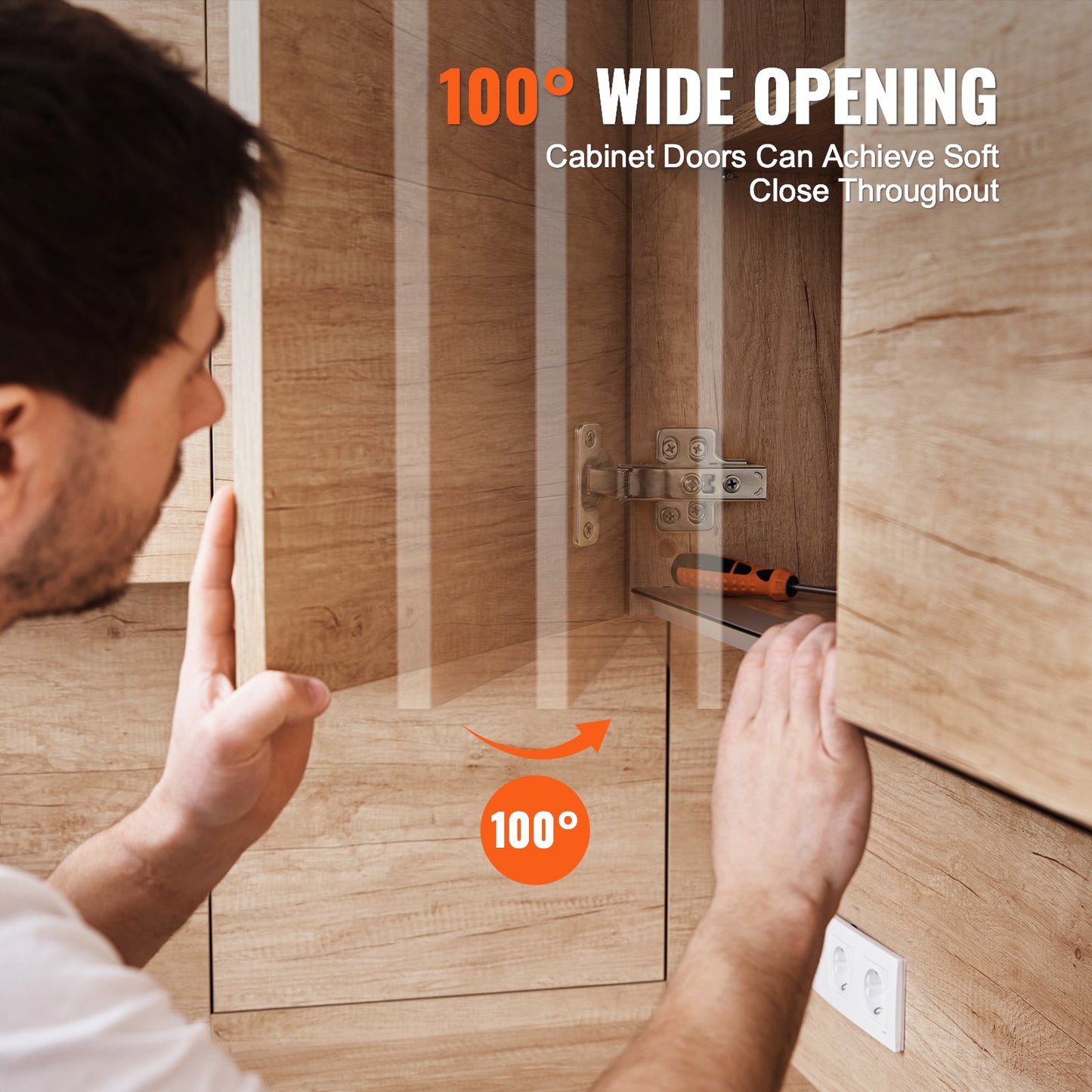 Cabinet Door Hinges 40 Pack Full Overlay Soft Close for Frameless Type