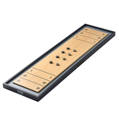45" Shuffleboard och Curling 2 i 1 brädspelsuppsättning för bärbar bordsskiva