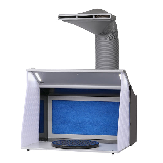 Airbrush Spraybås Bärbar Hobby Airbrush Paint Spraybås Dubbla fläktar