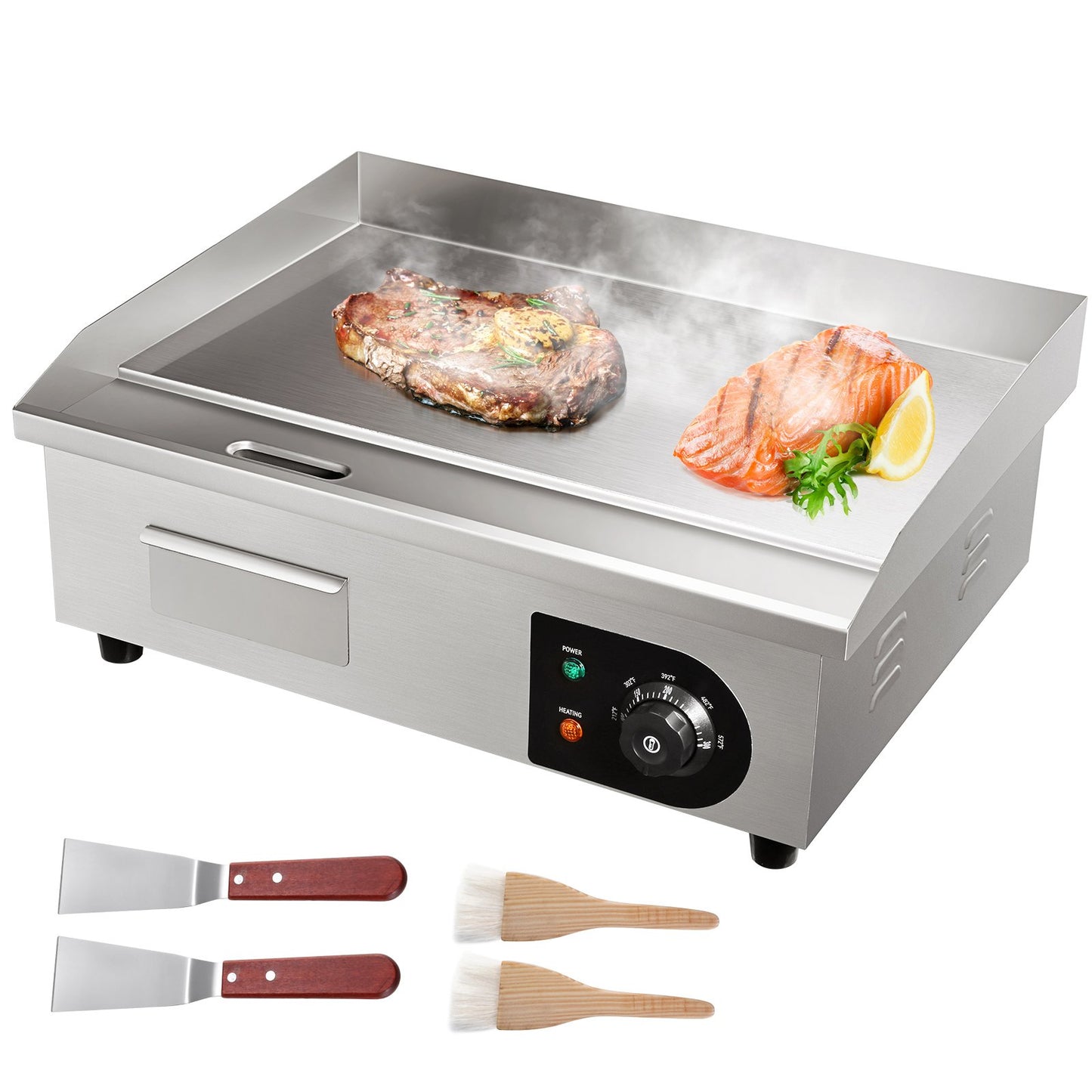 3000W 21" Kommersiell elektrisk bänkskiva Platt Grill Varmplatta