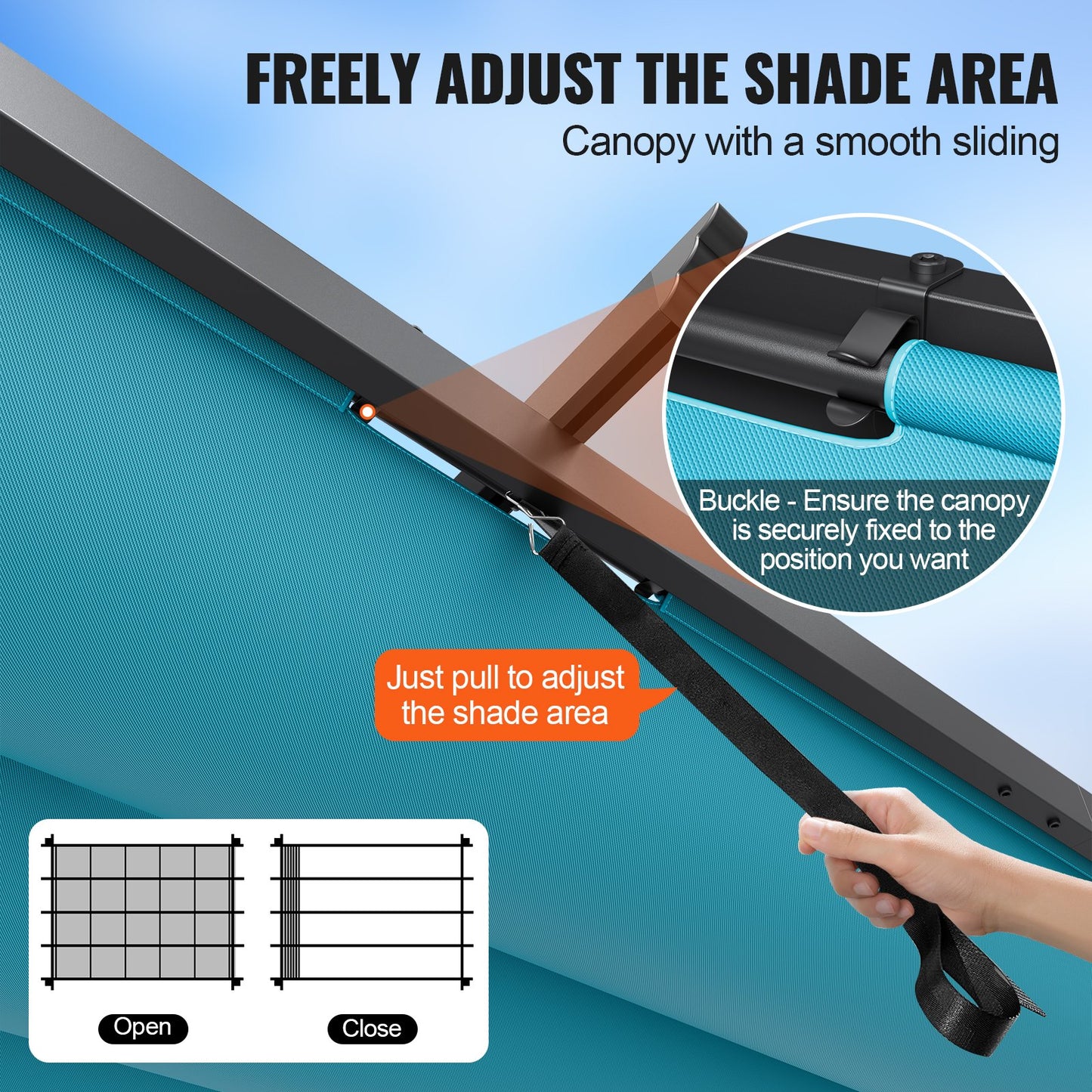 10'x13' retractable outdoor pergola with aluminum sunshade roof