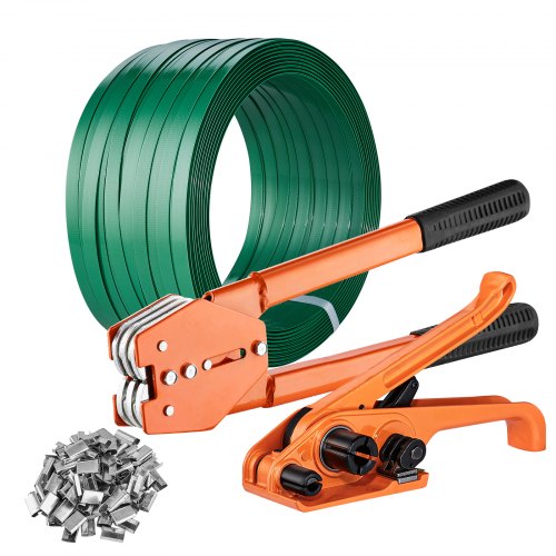 Banding Banding Kit med bandspänningsverktyg, Banding Sealer Tool, 1000 ft längd PET-band, 300 metalltätningar, Pallförpackning Bandning Banding Kit Banding Packaging Banding för packning |  EU