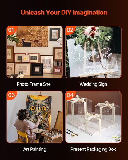 5-pack PET/plexiglass sheets 24 x 36 inch plastic sheets 0.04 inch thick