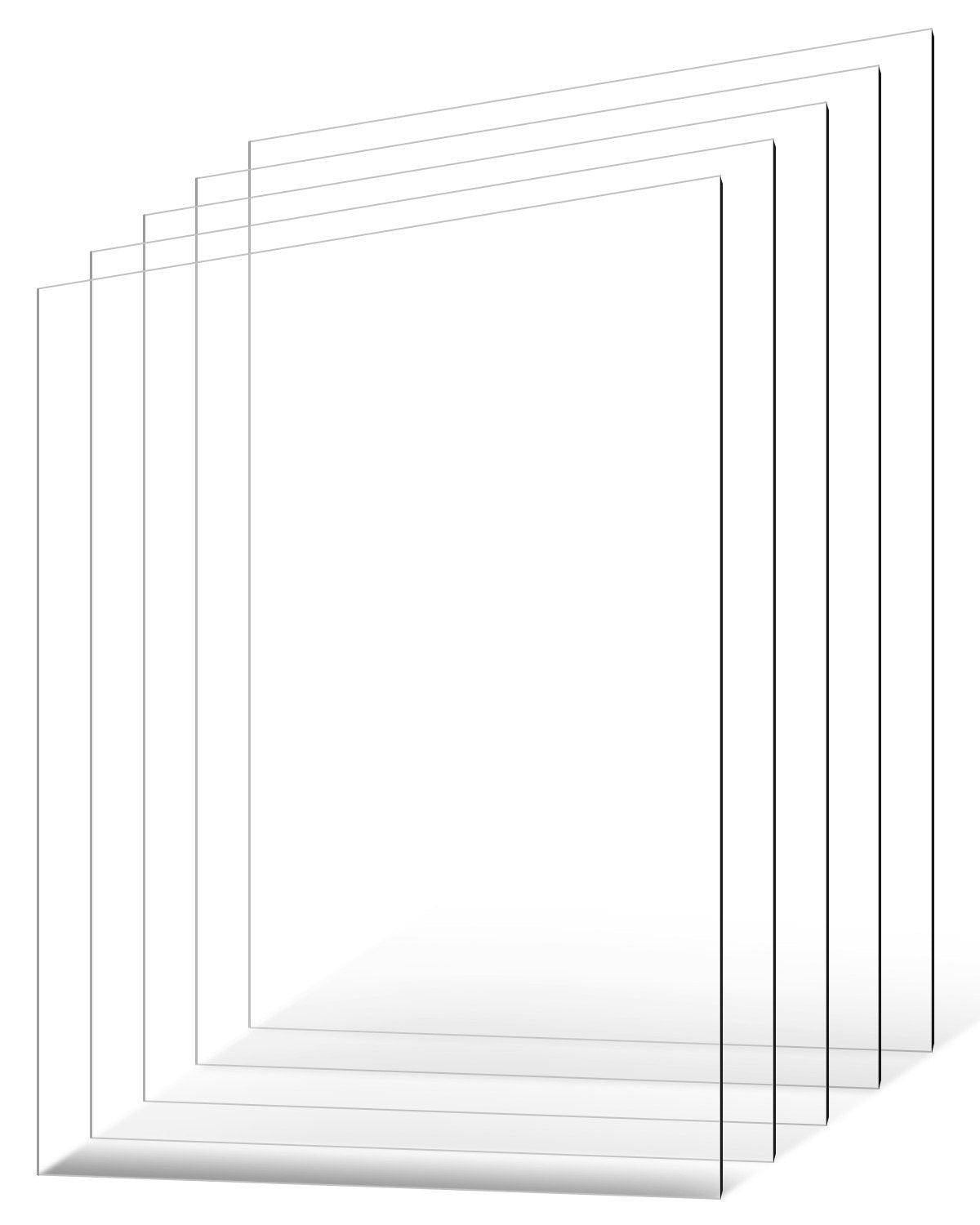 5-pack PET/plexiglass sheets 24 x 36 inch plastic sheets 0.04 inch thick