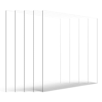 5-pack PET/plexiglass sheets 24 x 36 inch plastic sheets 0.04 inch thick