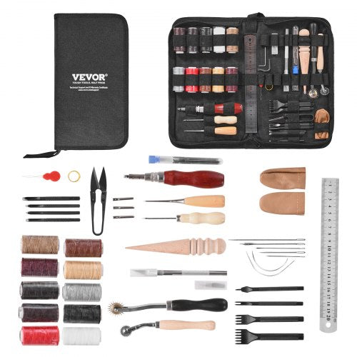 Leatherworking Tool Set 38 Pieces Engraving Punching Stamping Sewing Tools | EU
