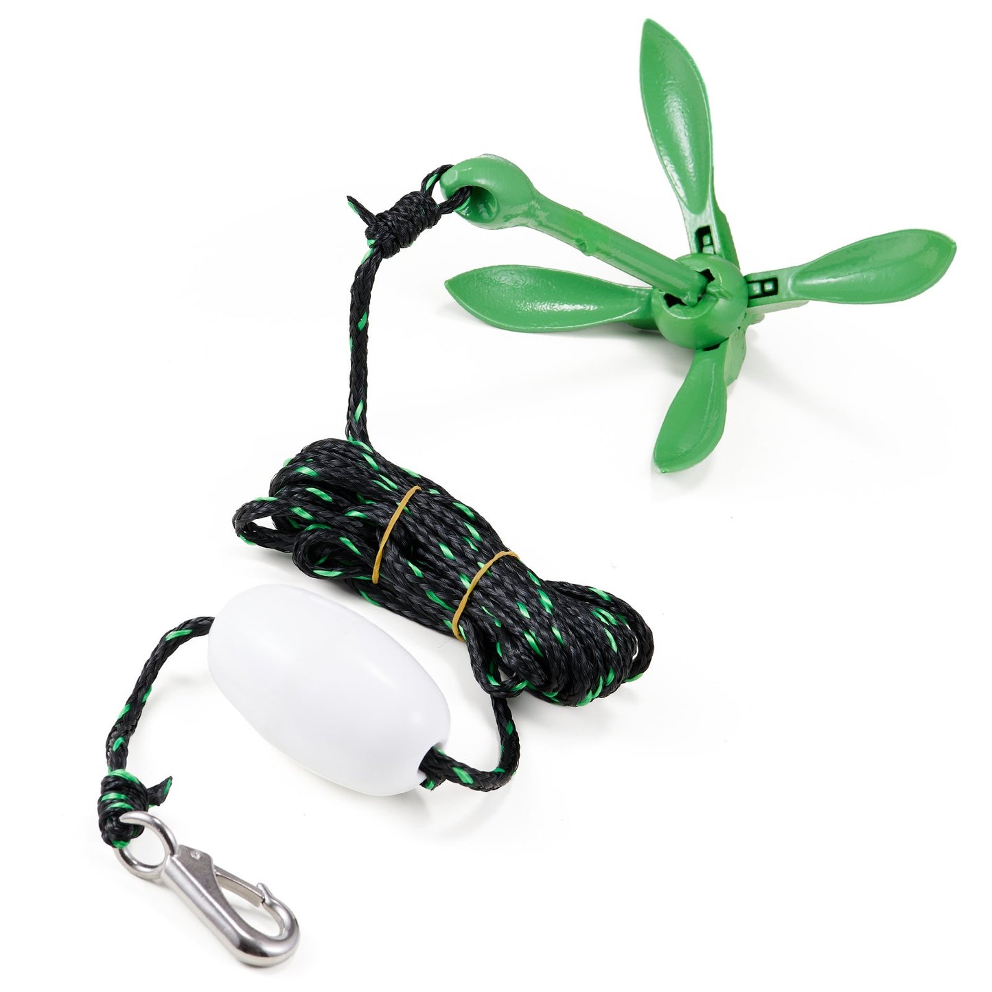 Kajakankarsats, 3,5 lb Paddle Board Anchor Kit med 26,2 ft/8 m rep och boj, hopfällbart småbåtsankare med förvaringsväska och fästkrok, kajaktillbehör för kajaker, småbåtar, kanoter