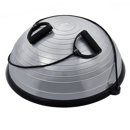 23" Half Exercise Ball Trainer Yoga Balance Stability Ball Resistance Band