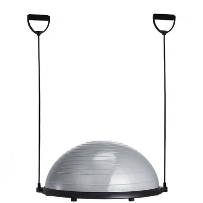 23" Half Exercise Ball Trainer Yoga Balance Stability Ball Resistance Band