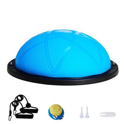 23" Half Exercise Ball Trainer Yoga Balance Stability Ball Resistance Band