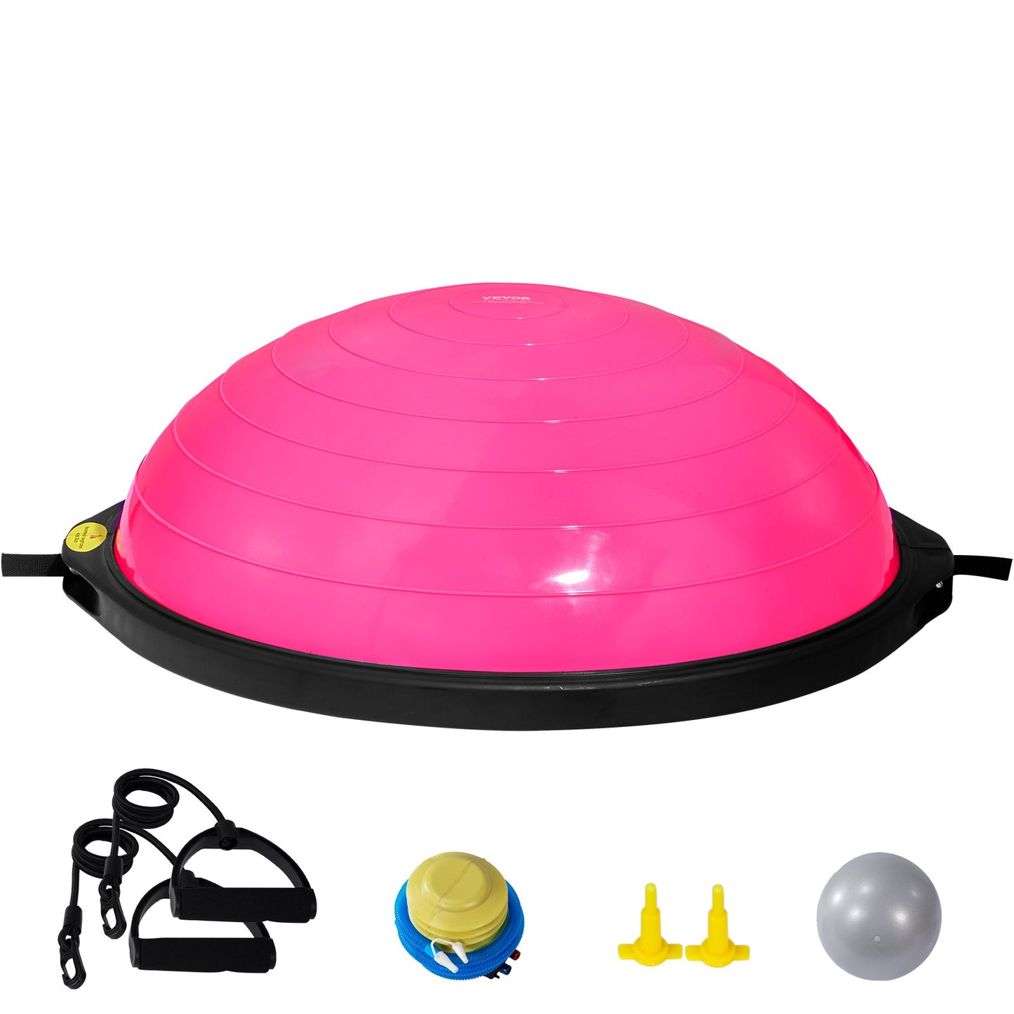 26" Half Exercise Ball Trainer Yoga Balance Stability Ball Resistance Band