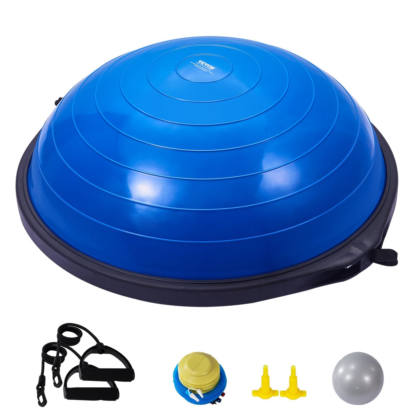 26" Half Exercise Ball Trainer Yoga Balance Stability Ball Resistance Band