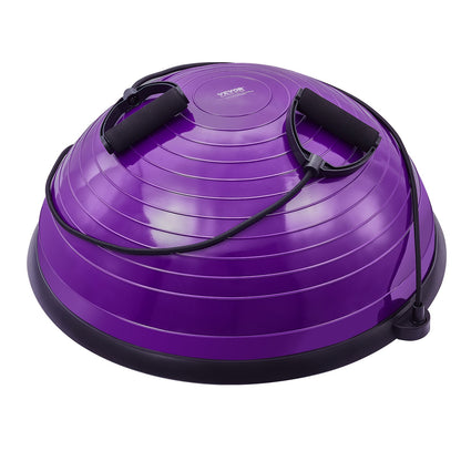 23" Half Exercise Ball Trainer Yoga Balance Stability Ball Resistance Band