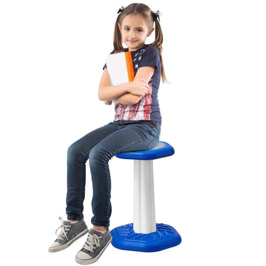 Kids Wobble Chair Active Chair med svampkudde för ålder 7-14 Blå