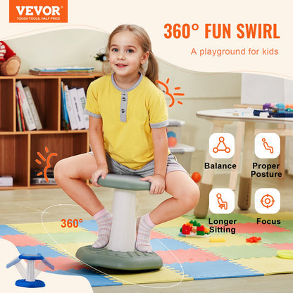 Kids Wobble Chair Active Chair med svampkudde för ålder 3-7 Grön