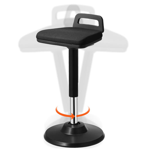 Wobble Chair Höjdjusterbar (24,6-34,4") aktiv stol med handtag svart