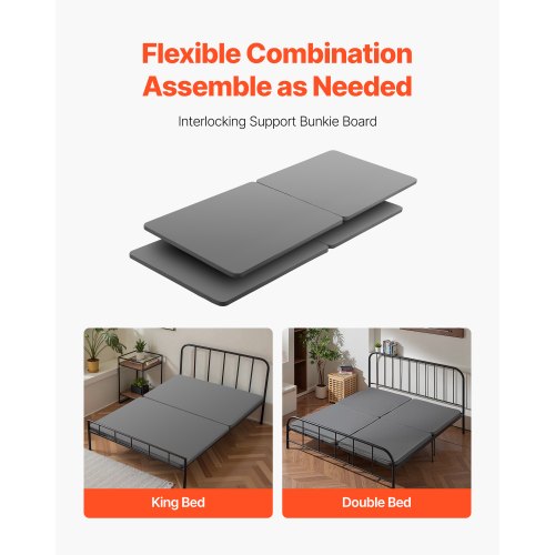 Bettbrett für Kingsize-Betten, 38 mm, Bettbrett mit 200D-Oxford-Gewebe, 4 Stück