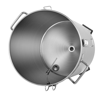 304 vattenkokare i rostfritt stål, 60 l ölbryggjäsning, bryggjäsningsbehållare för bryggning, hembryggningstillbehör med bas, vattenkokare med lock, handtag, ventil, tapp, termometer