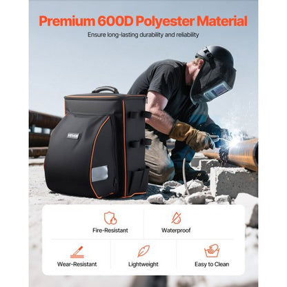 35,6L svetsryggsäck 600D polyester svetsryggsäck för verktyg och hjälm