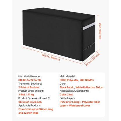 66 Inch Grill Cover Heavy Duty BBQ Gas Grill Cover Outdoor Waterproof