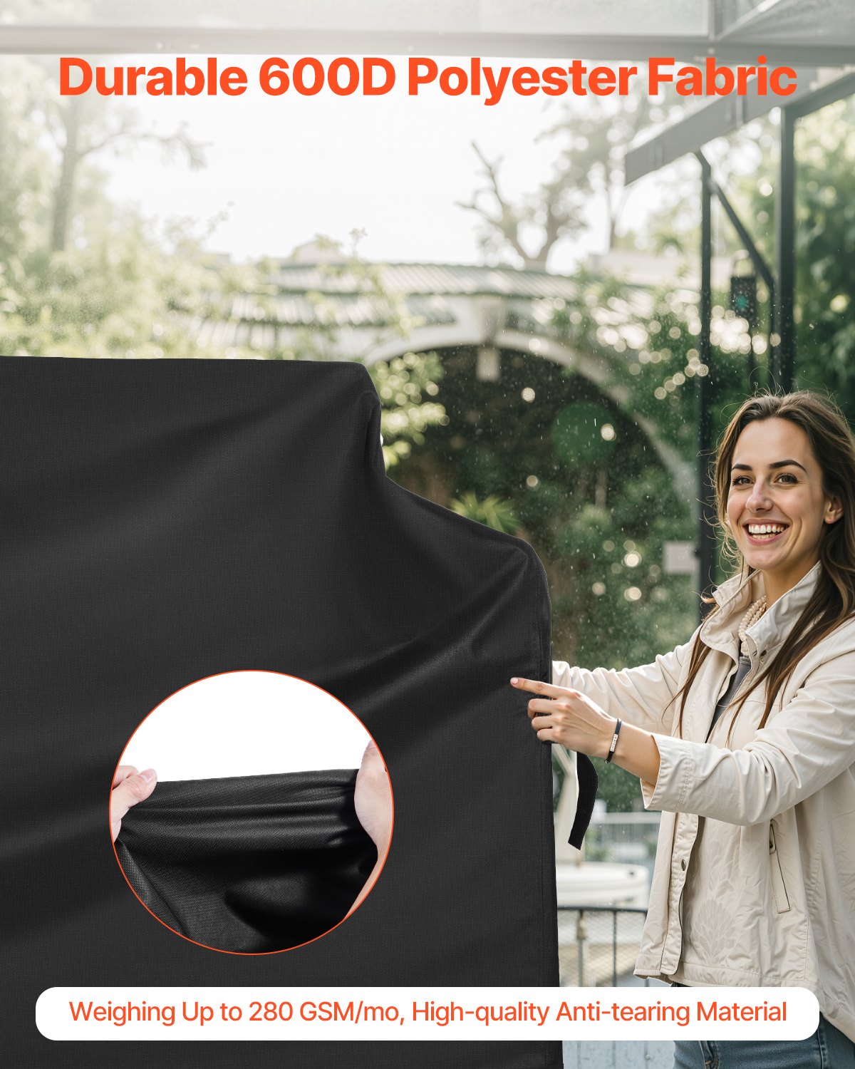 60 Inch Grill Cover Heavy Duty BBQ Gas Grill Cover Outdoor Waterproof