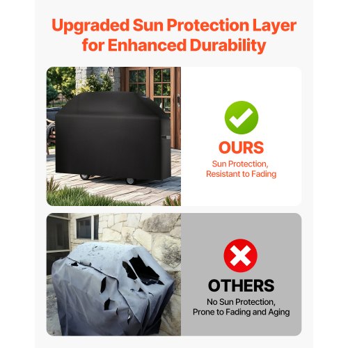 63 Inch Grill Cover Heavy Duty BBQ Gas Grill Cover Outdoor Waterproof | EU