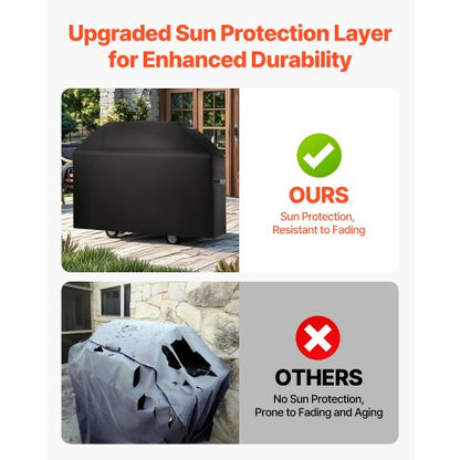 63 Inch Grill Cover Heavy Duty BBQ Gas Grill Cover Outdoor Waterproof | EU