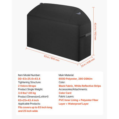 63 Inch Grill Cover Heavy Duty BBQ Gas Grill Cover Outdoor Waterproof | EU