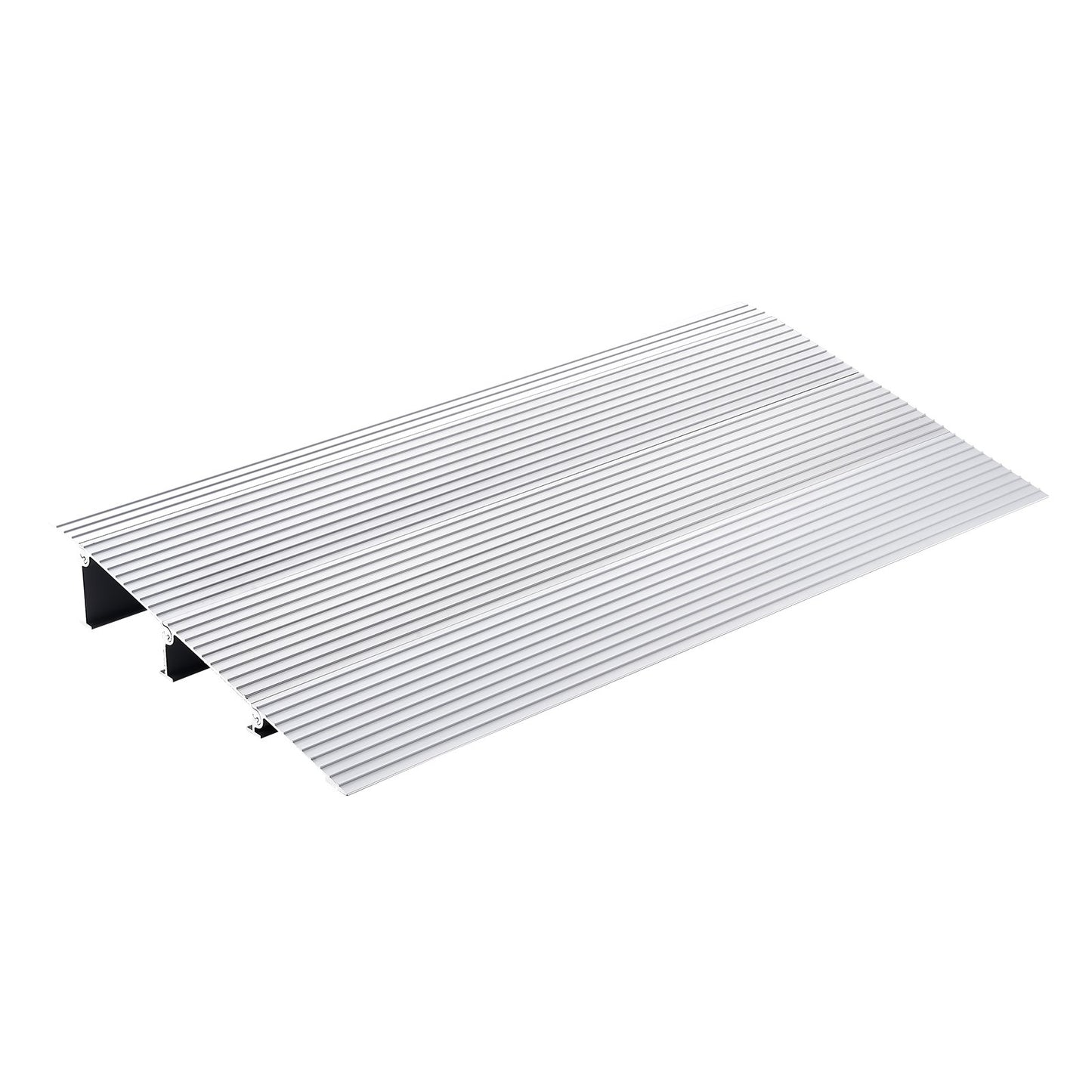 Door Threshold Ramp, 3" Rise, 800 lbs Load Capacity, Wheelchair Door Ramp, Aluminum Threshold Ramp for Doorways, Adjustable Modular Threshold Ramp for Wheelchairs, Scooters, Power Chairs