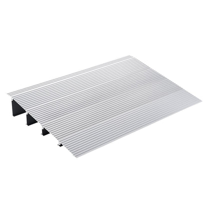 Door Threshold Ramp, 4" Rise, 800 lbs Load Capacity, Wheelchair Door Ramp, Aluminum Threshold Ramp for Doorways, Adjustable Modular Threshold Ramp for Wheelchairs, Scooters, Power Chairs