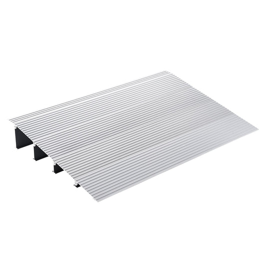 Door Threshold Ramp, 4" Rise, 800 lbs Load Capacity, Wheelchair Door Ramp, Aluminum Threshold Ramp for Doorways, Adjustable Modular Threshold Ramp for Wheelchairs, Scooters, Power Chairs