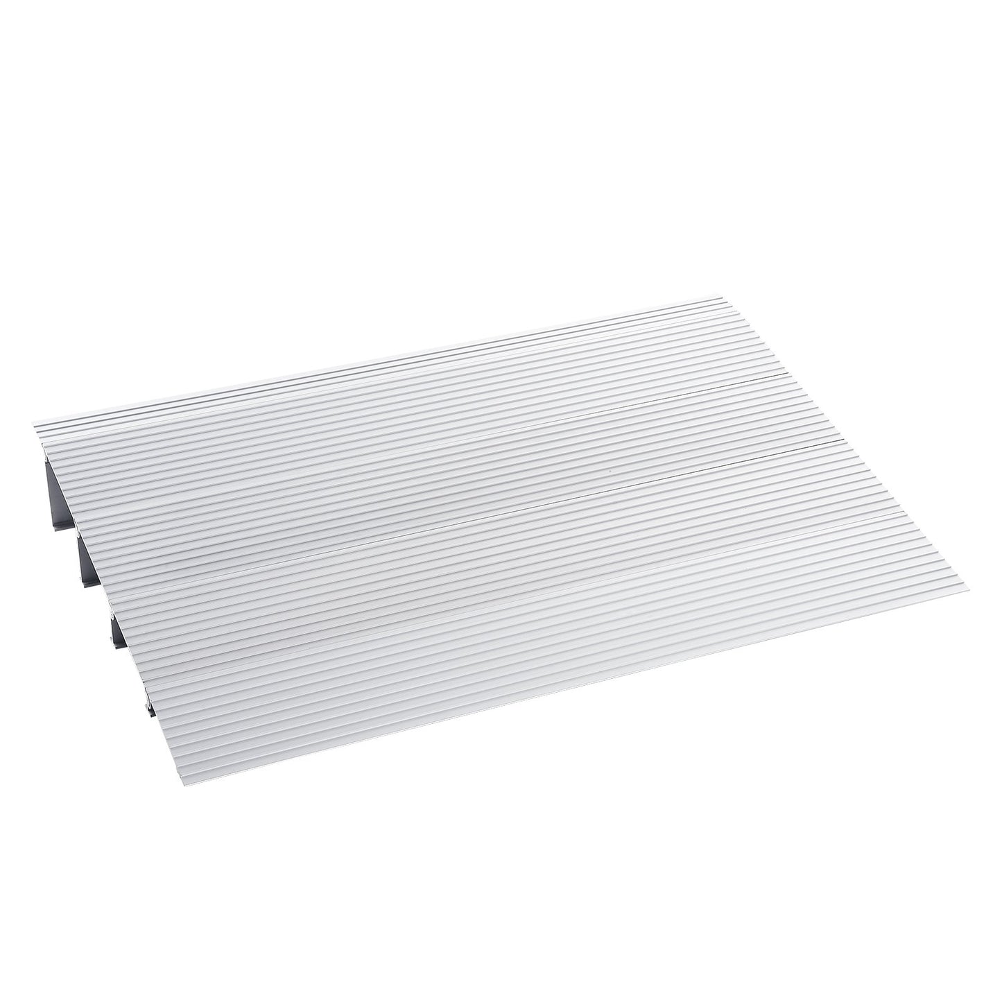 Door Threshold Ramp, 4" Rise, 800 lbs Load Capacity, Wheelchair Door Ramp, Aluminum Threshold Ramp for Doorways, Adjustable Modular Threshold Ramp for Wheelchairs, Scooters, Power Chairs