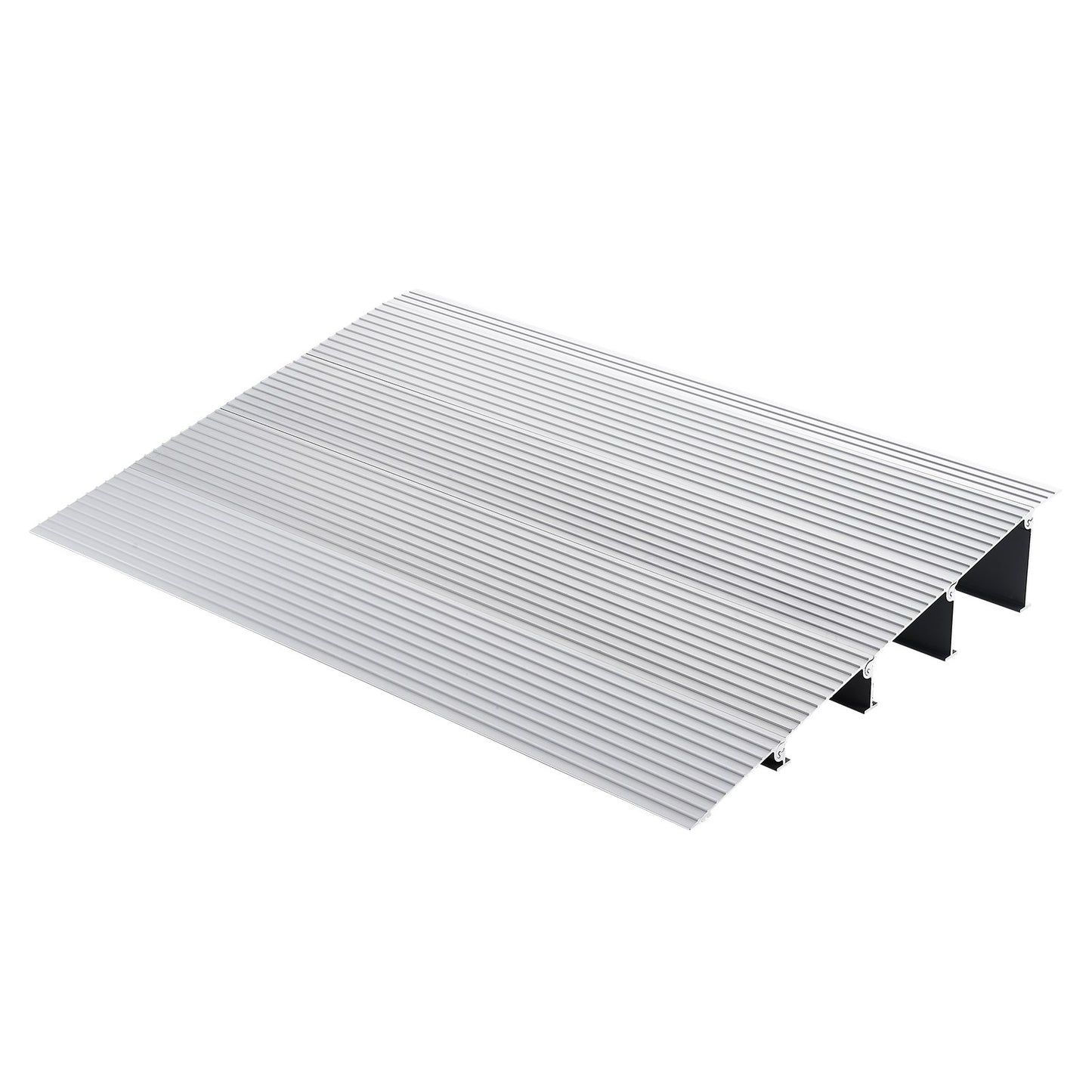 Door Threshold Ramp, 4" Rise, 800 lbs Load Capacity, Wheelchair Door Ramp, Aluminum Threshold Ramp for Doorways, Adjustable Modular Threshold Ramp for Wheelchairs, Scooters, Power Chairs